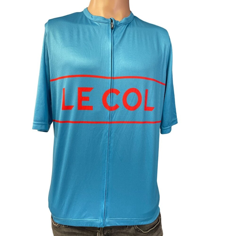 Le Col Men's Blue Cycling Shirts Size 3XL - SKU 2002